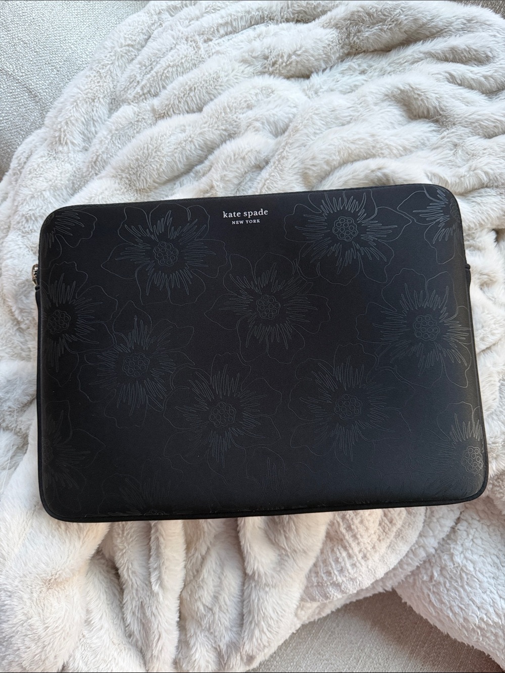 kate spade Black Floral Embossed Tablet/Computer Sleeve